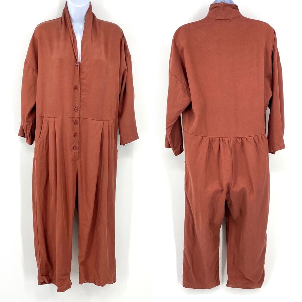 Pillar Allison Wonderland Brick Red tencel Jumpsuit size‎ 10